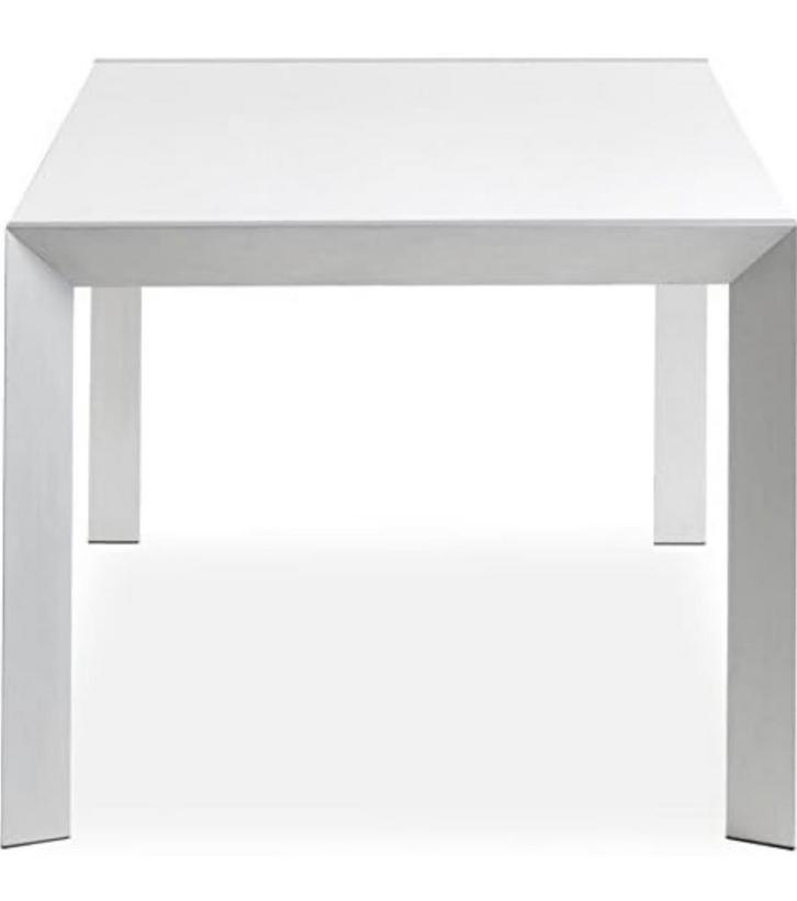 Design Uitschuifbare Eettafel – Alterego (Wit), Huis en Inrichting, Tafels | Salontafels, Zo goed als nieuw, 50 tot 100 cm, 200 cm of meer