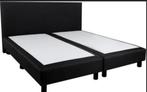 Boxspring 160 x 200 cm antraciet/zwart, Huis en Inrichting, Slaapkamer | Boxsprings, Ophalen, Tweepersoons, Grijs, Zo goed als nieuw