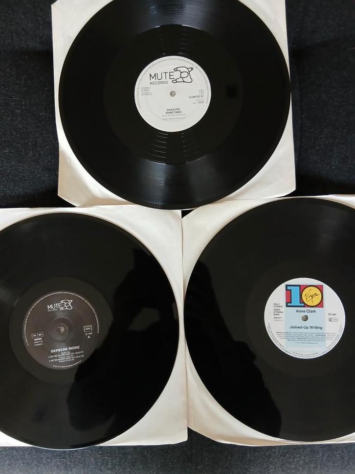 3 stuks zonder hoes (Depeche Mode, Anne Clark, Erasure), CD & DVD, Vinyles | Pop, Utilisé, 1980 à 2000, 12 pouces, Enlèvement ou Envoi