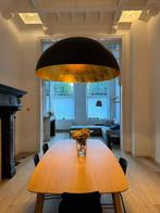 Chandelier Cup diam140 mat zwart ext/bladgoud interieur, Huis en Inrichting, Ophalen, Zo goed als nieuw, Metaal, Contemporain