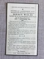 Pools Soldaat I.WALAS gesneuveld Gits 1944 bij Bevrijding, Ophalen, Bidprentje
