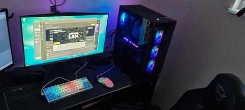SETUP : PC GAMER - ÉCRAN - SOURIS - CLAVIER, Computers en Software, Desktop Pc's, Zo goed als nieuw, SSD, 64 GB of meer, Met videokaart