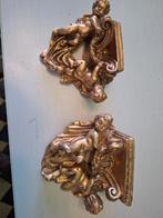 Twee wandconsoles met putti,s, Antiek en Kunst, Kunst | Beelden en Houtsnijwerken, Ophalen