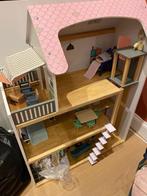 Houten poppenhuis, Kinderen en Baby's, Speelgoed | Poppenhuizen, Ophalen, Zo goed als nieuw, Poppenhuis