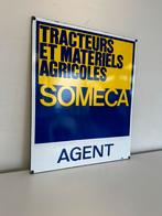 Panneau d'affichage émaillé pour tracteur SOMECA, Utilisé, Enlèvement ou Envoi, Panneau publicitaire