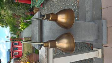 Set van 2 antieke koperen wandlampen – Klassiek en decoratie beschikbaar voor biedingen