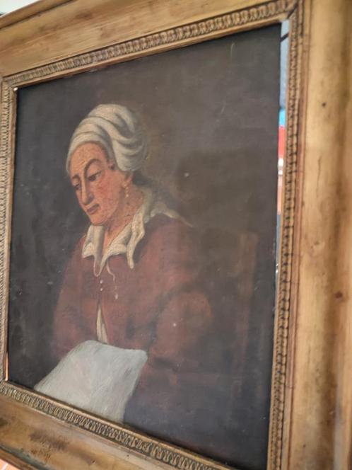 portret geschilderd op een berdt, Antiek en Kunst, Kunst | Schilderijen | Klassiek, Ophalen of Verzenden