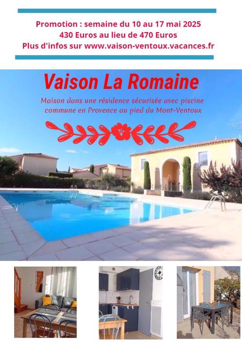 Huis Vaison Ventoux Provence te huur, Vakantie, Vakantiehuizen | Frankrijk, Provence en Côte d'Azur, Landhuis of Villa, Stad, 2 slaapkamers
