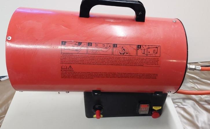 Gas heteluchtkanon 15 kW – Propaan/Butaan –als nieuw, Doe-het-zelf en Bouw, Verwarming en Radiatoren, Zo goed als nieuw, Hoog rendement (Hr)