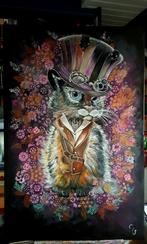Steampunk kitty, Antiek en Kunst, Kunst | Schilderijen | Klassiek, Ophalen