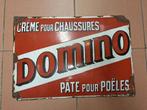 Emaille bord Domino 1927 emaillerie Koekelberg, Verzamelen, Ophalen of Verzenden, Gebruikt, Reclamebord