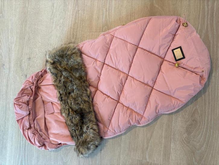 Voetenzak roze buggy - Bjallra of Sweden, Kinderen en Baby's, Buggy's, Zo goed als nieuw, Voetenzak, Ophalen