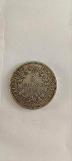 5 Franse Franken 1873 Silver Hercules, Setje, Frankrijk, Zilver, Ophalen of Verzenden