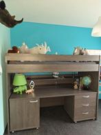 Hoogslaper met bureau, Ophalen, Hoogslaper, Eenpersoons, 160 tot 180 cm