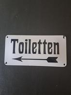 Emaille  "Toiletten" Links, Ophalen, Zo goed als nieuw, Reclamebord