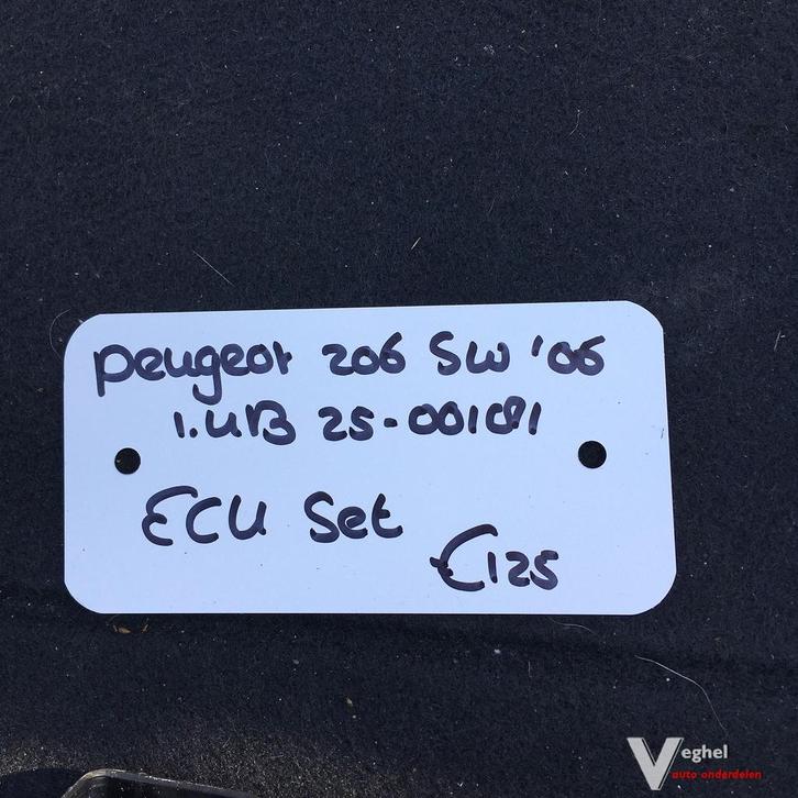 Peugeot 206 SW 1.4 Benzine 2006 2500181   ECU Set, Auto-onderdelen, Elektronica en Kabels, Gebruikt, Ophalen of Verzenden