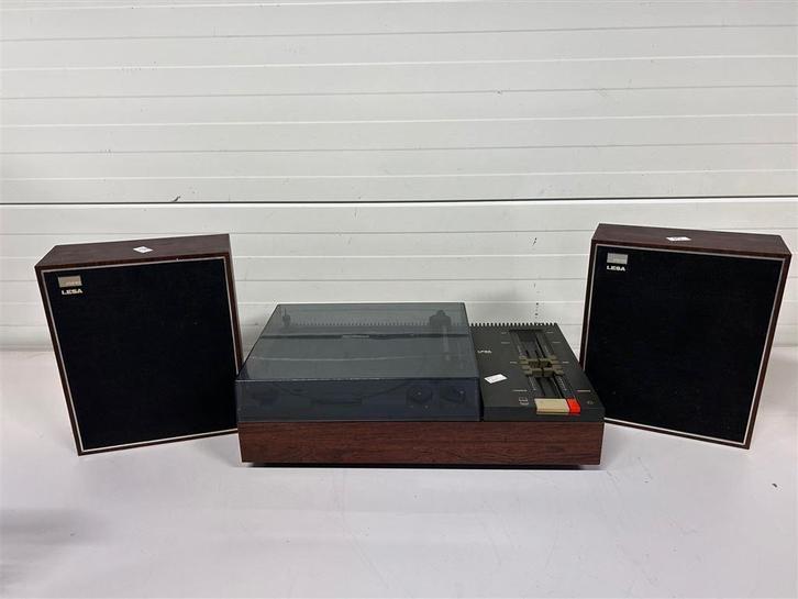 A7059. Lesa SC 1904 platenspeler-versterker combi met boxen, Audio, Tv en Foto, Stereoketens, Gebruikt, Ophalen of Verzenden