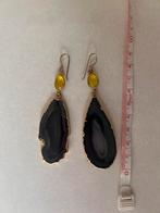 Prachtige oorbellen met geel en grijs NIEUW, Handtassen en Accessoires, Oorbellen, Ophalen, Nieuw, Grijs, Hangers