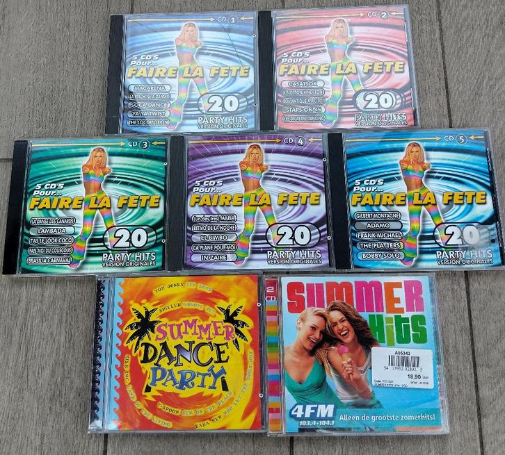 Lot 7 cd's compilaties Pop, House, Europop, Euro House, Rock, Cd's en Dvd's, Cd's | Dance en House, Zo goed als nieuw, Dance Populair