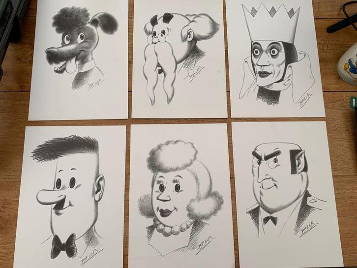 Tekeningen Jommeke Jef Nys, Verzamelen, Stripfiguren, Zo goed als nieuw, Ophalen of Verzenden