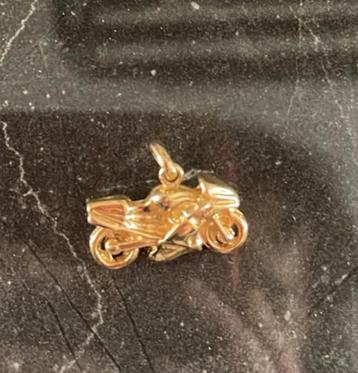 Pendentif moto plaqué or magnifique, Enlèvement ou Envoi, Comme neuf, Or