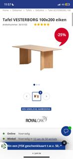 VESTERBORG tafel jysk, Maison & Meubles, Tables | Tables à manger, Skandinavisch, 100 à 150 cm, Chêne, Rectangulaire