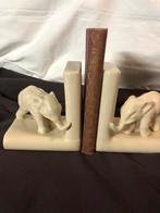Serre-livres en céramique craquelée, 2 éléphants, Enlèvement ou Envoi