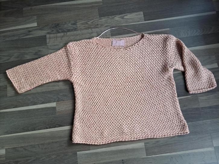 Axiome, trui met 3/4 mouw, S/M, Kleding | Dames, Truien en Vesten, Zo goed als nieuw, Maat 38/40 (M), Roze, Ophalen of Verzenden