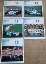 Race-auto's Ligier: 5 verzamelkaarten (jaren '70-'80), Enlèvement ou Envoi, Comme neuf, ForTwo