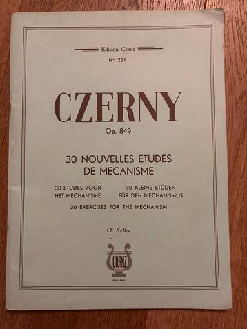 Czerny 30 nouvelles etudes de mechanisme piano studies beschikbaar voor biedingen
