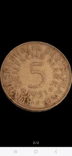 Germany 5 mark 1951, Ophalen of Verzenden