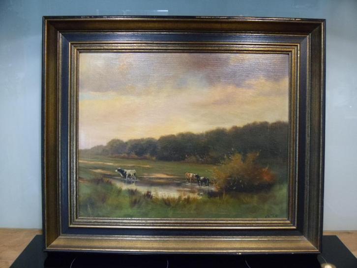 schilderij koeien, Antiek en Kunst, Kunst | Schilderijen | Klassiek, Ophalen