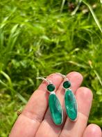 Boucles d'oreilles en topaze verte en malachite, Bijoux, Sacs & Beauté, Boucles d'oreilles, Neuf, Enlèvement ou Envoi, Avec pierre précieuse