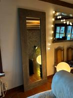 Mooie spiegel in steigerhout Grove textuur, Huis en Inrichting, Woonaccessoires | Spiegels, Zo goed als nieuw, Ophalen