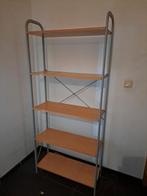 Matgrijze metalen plank licht hout, Zo goed als nieuw