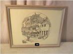 Mooi Oude Speciale Pentekening 'Leven in het Stadje' - 33x28, Ophalen of Verzenden