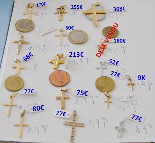 Pendentif croix de vie / égyptienne ou latine, or 18K, NEUF, Handtassen en Accessoires, Kettinghangers, Nieuw, Goud, Goud, Kruis of Symbool