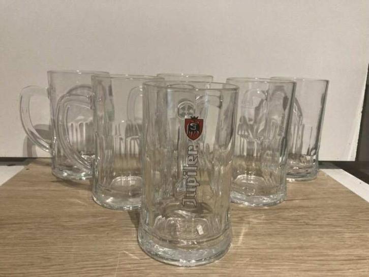 Set van 6 Jupiler bierpullen 0,5 liter, Verzamelen, Biermerken, Zo goed als nieuw, Pul(len), Jupiler, Ophalen of Verzenden