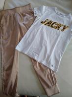 m 140 Jacky gouden broek en t-shirt, Kinderen en Baby's, Ophalen of Verzenden, Zo goed als nieuw, Broek