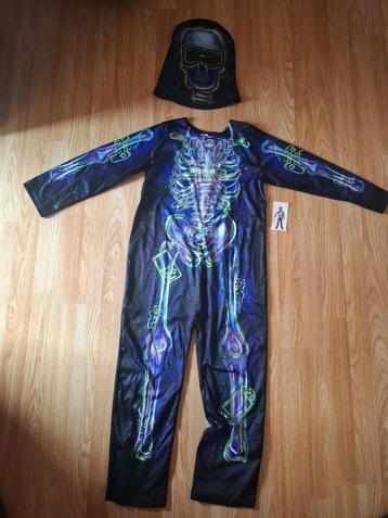 Halloweenkostuum neonskelet 128-140 beschikbaar voor biedingen