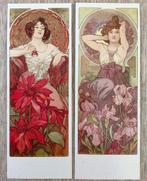 2x Alphonse Mucha Kunst Boekenlegger #04, Collections, Envoi, Neuf