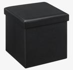 Opbergpoef Zwart, Maison & Meubles, Accessoires pour la Maison | Coffres, Enlèvement, Comme neuf