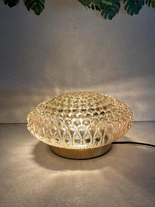 Vintage glazen bubbel plafondlamp of plafonnière van Wisa, Huis en Inrichting, Lampen | Plafondlampen, Glas, Ophalen of Verzenden
