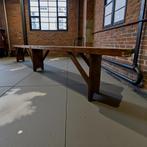 Vintage XL massief houten bank / zitbank, Antiek en Kunst, Ophalen of Verzenden