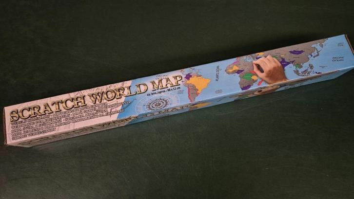 Scratch world map, Verzamelen, Posters, Nieuw, Overige onderwerpen, Rechthoekig Liggend, Ophalen of Verzenden