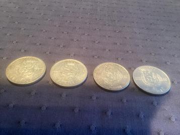 Zilveren Belgische 100fr munten, Ophalen, Zilver, Setje