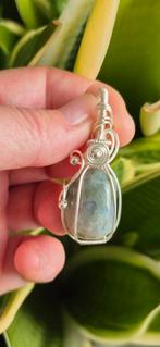 mosagaat edelstenen hanger zilver sieraden juwelen, Ophalen of Verzenden, Nieuw, Zilver, Zilver