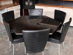 Massief granieten tafel met 6 stoelen GRATIS!, Huis en Inrichting, Ophalen, Zo goed als nieuw