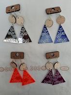 zelfgemaakte oorbellen "Driehoek", Ophalen of Verzenden, Nieuw, Hangers