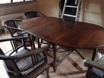 GRATIS, zeer stevige tafel ,4 stoelen, inclusief salon, Huis en Inrichting, Complete eetkamers, Ophalen, Gebruikt, Landelijk, 4 tot 6 stoelen